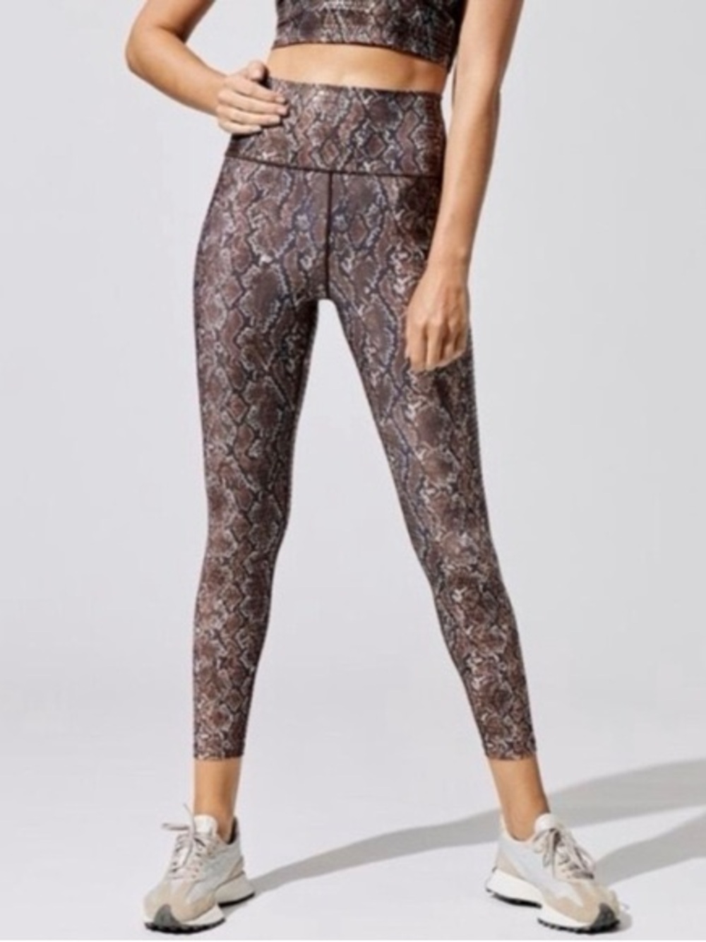 Carbon38 Printed High Rise 7/8 Legging in True Snake Size Medium